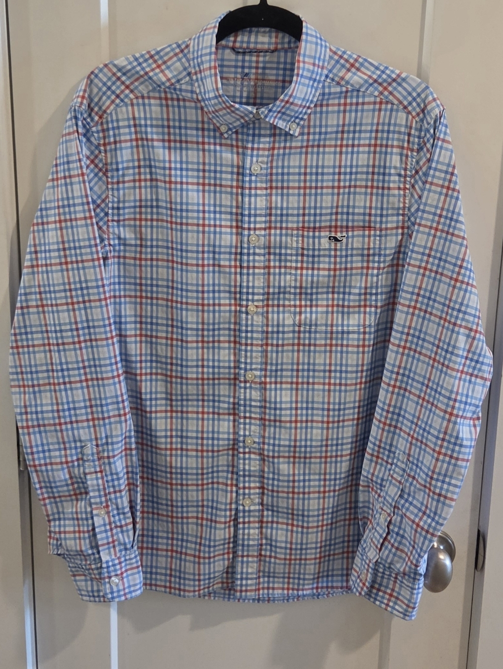 Vineyard Vines On-The-Go OTG Button-Down Plaid Shirt - Size Medium